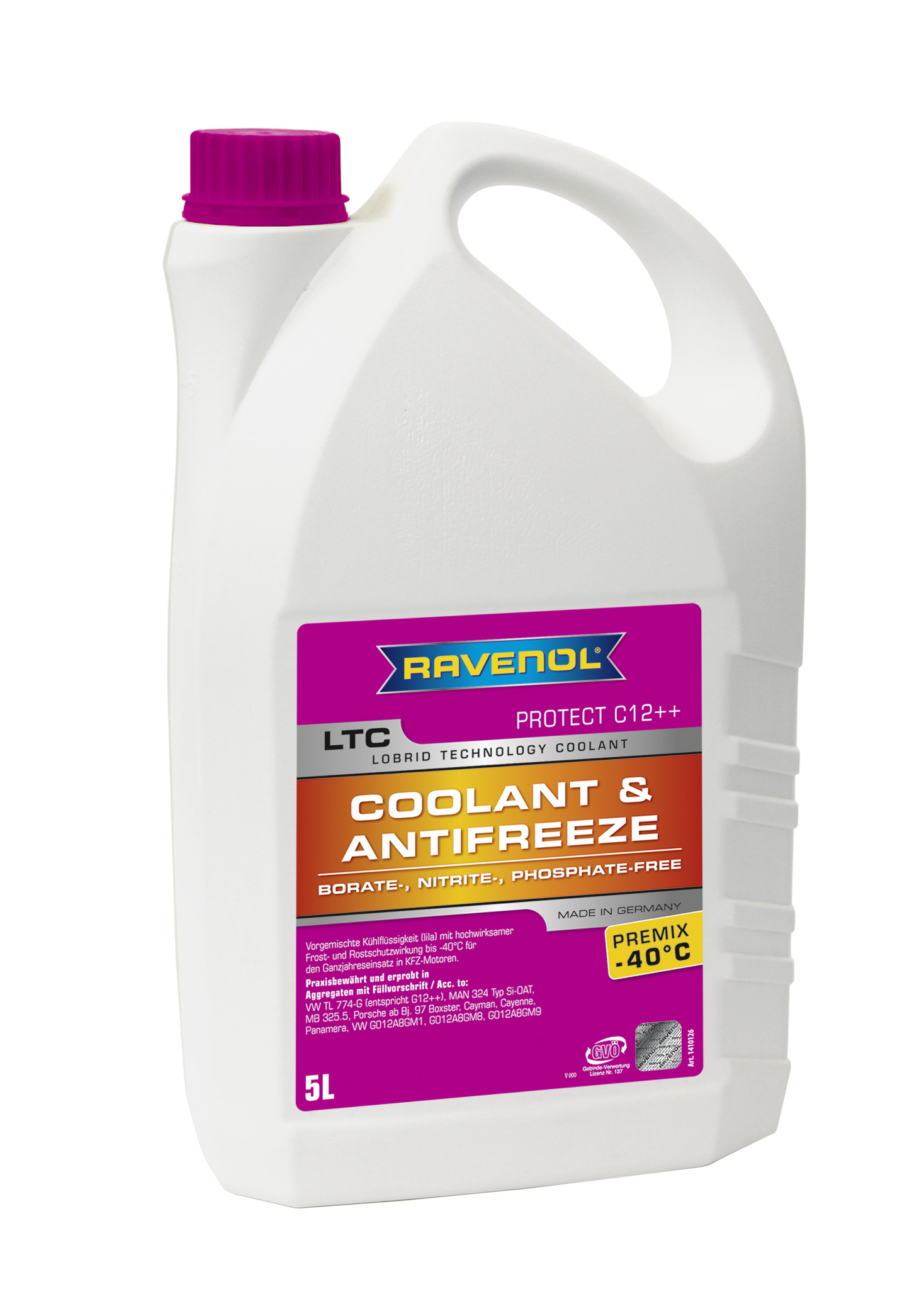 65013957-d55f-11e5-ac7f-0cc47a3200a7 Ravenol Антифриз LTC Lobrid Technology Coolant Premix -40°лила