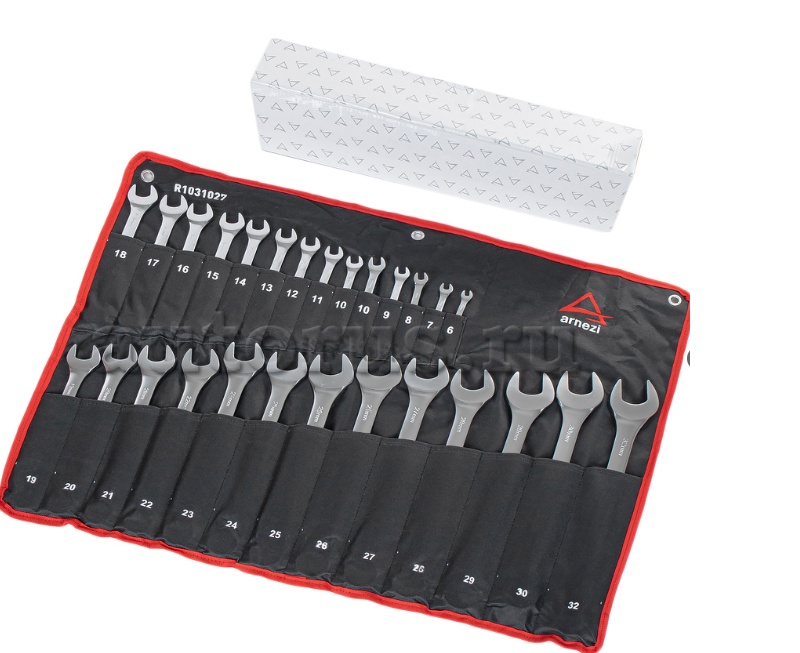 5fe92bbe-fe18-11ee-9b82-52540062f421 Набор ключей комбинированных 27пр. в сумке (6-32) ARNEZI R10310