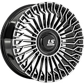 LS FlowForming 8,5x20/6x139,7 ET25 D106,1 RC99 BKF (конус, Колпак+лого)
