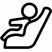 Кресло детское автомоб.  ZLATEK Lux группа 1,2,3 от 9-36кг (карбон)